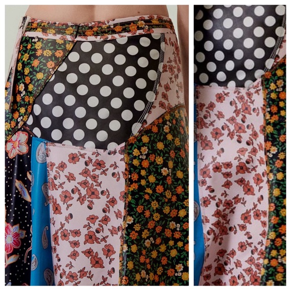 NWT. Zara Limited Edition Leather Printed High Waisted Long Skirt. Size S. - Picture 5 of 15